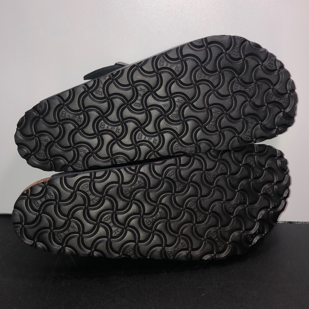 38/7 Leather & Cork Birkenstock Boston Clog Black - Picture 6 of 10